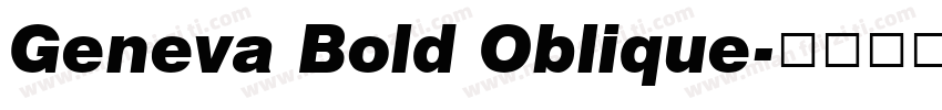 Geneva Bold Oblique字体转换